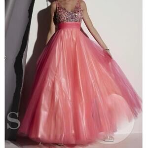 NEW STUDIO 17 women's prom dress in hot pink coral